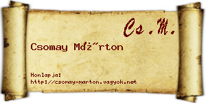 Csomay Márton névjegykártya
