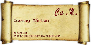 Csomay Márton névjegykártya